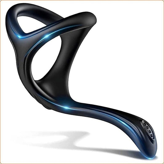 Silicone Triangle Penis Ring With Teasing Tail By Bdstyle - Ball and Cock Toys