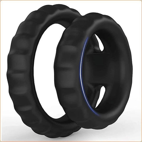 Silicone Dual Cock Ring by BDStyle - Ball and Cock Toys