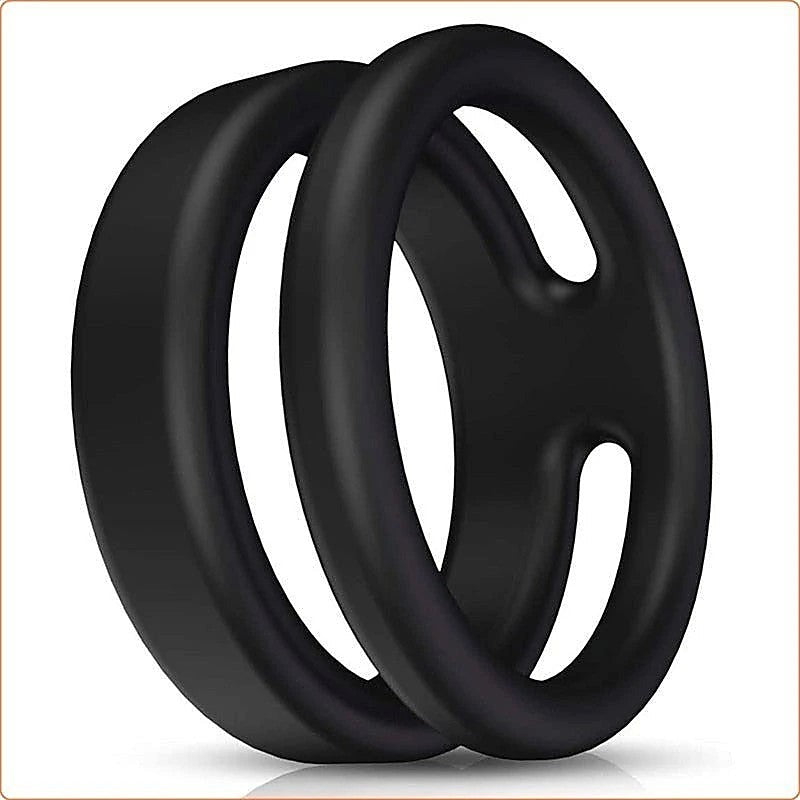 Silicone Dual Penis Ring by BDStyle - Ball and Cock Toys