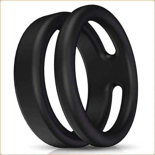 Silicone Dual Penis Ring by BDStyle - Ball and Cock Toys
