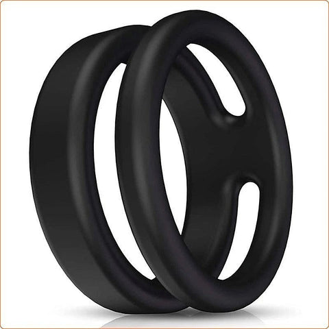 Silicone Dual Penis Ring by BDStyle - Ball and Cock Toys