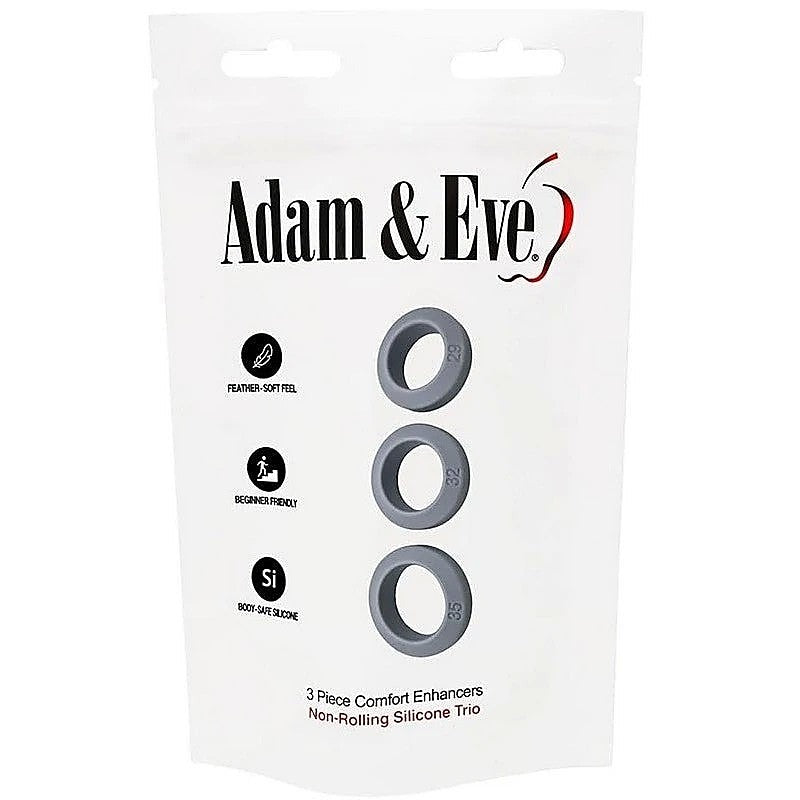 Pleasure Enhancing Cock Ring Set By Adam & Eve - Ball and Cock Toys