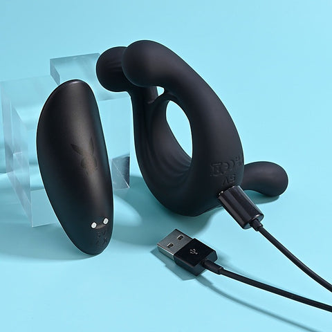 Playboy Pleasure Triple Play Remote Control Cock Ring - Vibrating Cock Rings