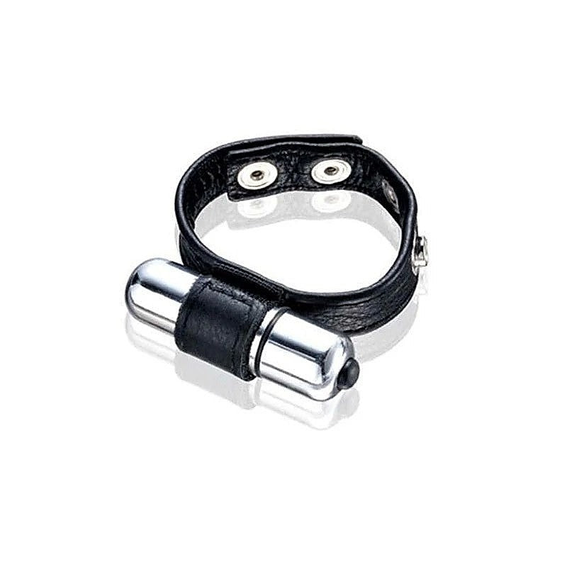 Leather Vibrating Cock Ring by Maxpassion - Vibrating Cock Rings