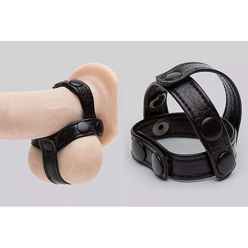 Leather Vibrating Cock Ring by Maxpassion - Vibrating Cock Rings