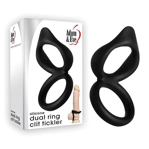 Silicone Dual C-Ring Clit Stimulator by Adam & Eve Sextoy - Stretchy Cock Rings