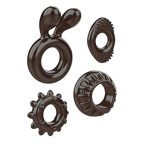 Ring My Bell 4 Piece Cock Ring Set By Evolved - Cock Ring Sets