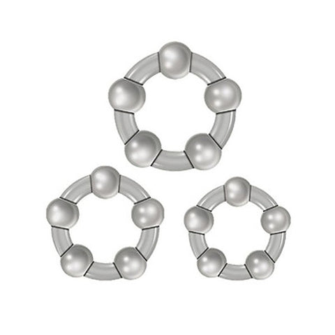 Three Amigos Stretchy Cock Ring Set By Evolved - Cock Ring Sets