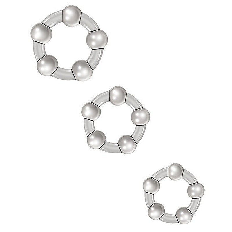 Three Amigos Stretchy Cock Ring Set By Evolved - Cock Ring Sets
