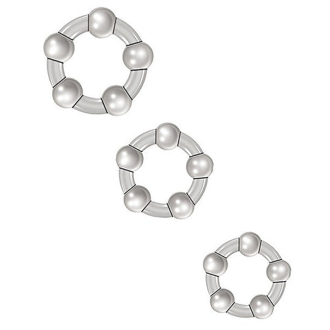 Three Amigos Stretchy Cock Ring Set By Evolved - Cock Ring Sets