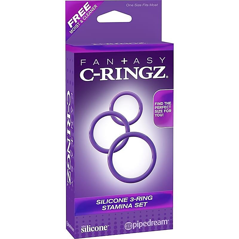 Fantasy 3 Silicone Cock Ring Stamina Set by Pipedream - Cock Rings