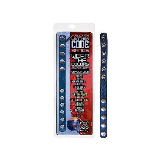 Falcon Leather Code Band Cock Ring By Icon Brands - Cock Rings