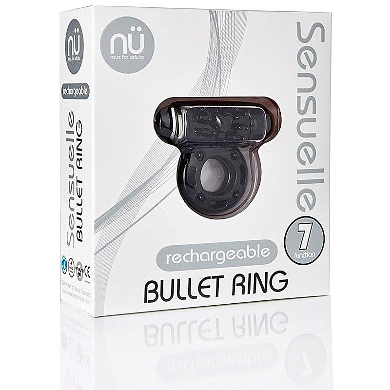 Ultra-Flex Rechargeable Bullet Cock Ring by Nu Sensuelle - Vibrating Cock Rings