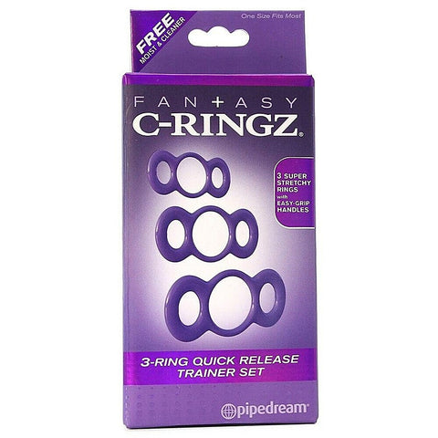 Fantasy C-Cock Ringz 3-Cock Ring Quick Release Trainer - Cock Rings
