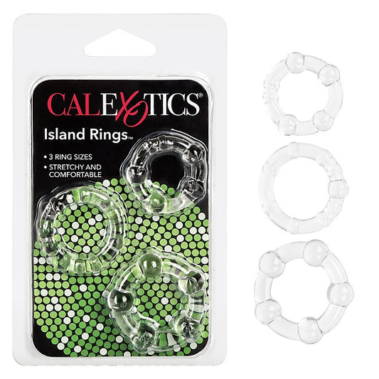 California Exotics Island Silicone Stretchy Cock Rings - Cock Rings