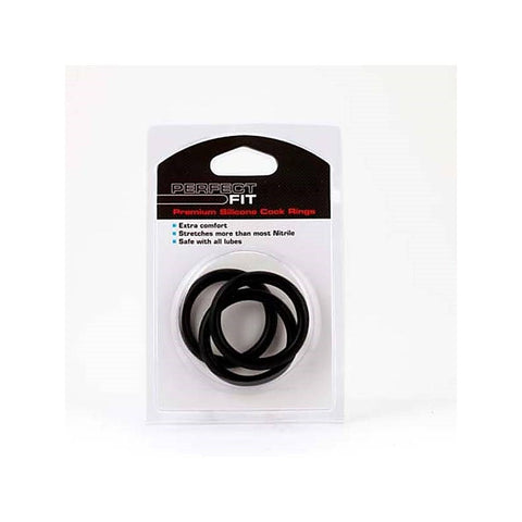 Silicone 3 Piece Cock Ring Kit by Perfect Fit - Cock Rings