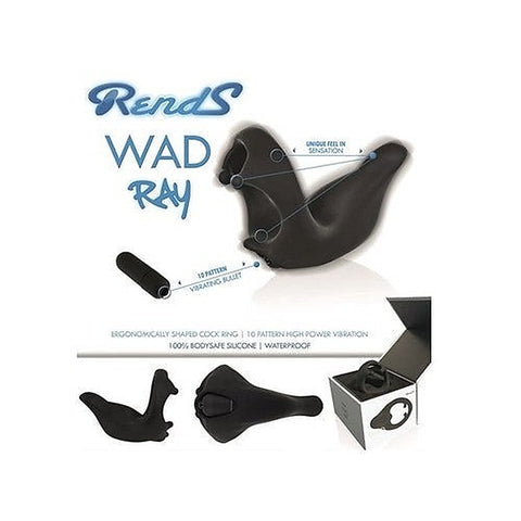 Wad Ray 10 Function Vibrating Cock Ring by Rends - Vibrating Cock Rings