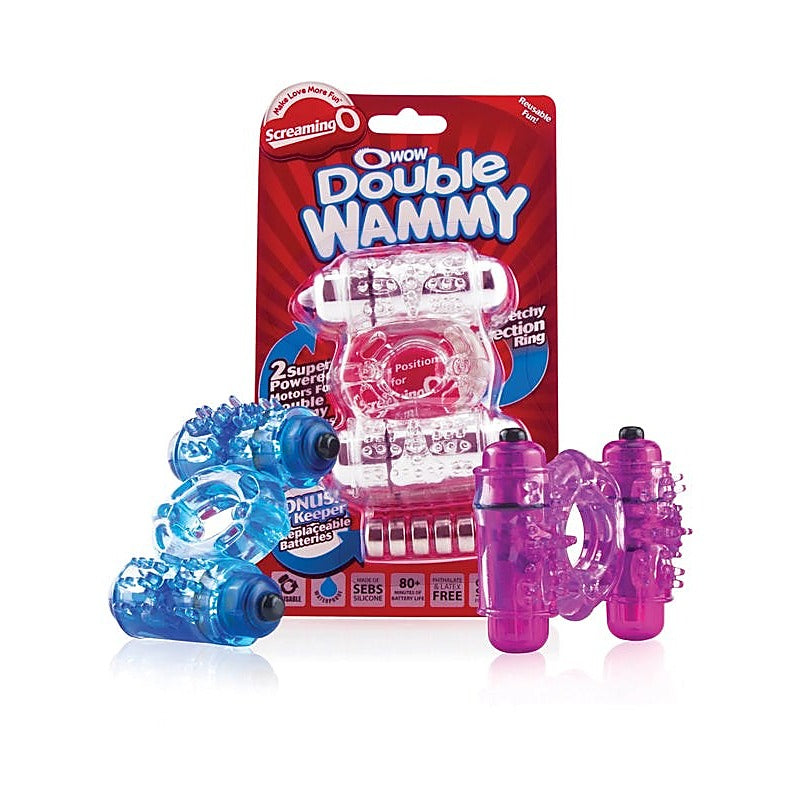 The O Wow Double Wammy by Screaming O - Vibrating Cock Rings