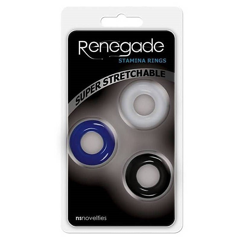 Renegade Stamina Cock Rings 3 Pack by NS Novelties - Cock Rings