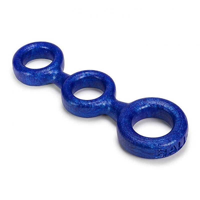 3-Ball Cock Ring With 2 Ball Stretchers By Oxballs - Cock Rings