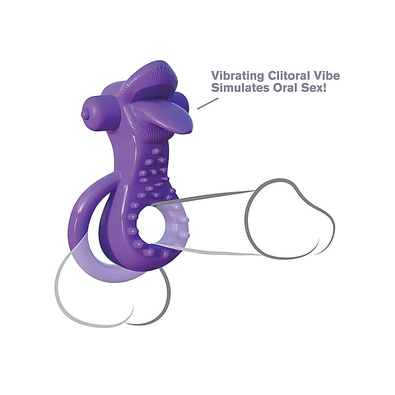 Fantasy C-Ringz Lovely Licks Couples Ring By Pipedream - Vibrating Cock Rings