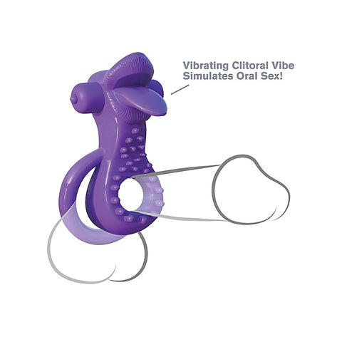 Fantasy C-Ringz Lovely Licks Couples Ring By Pipedream - Vibrating Cock Rings