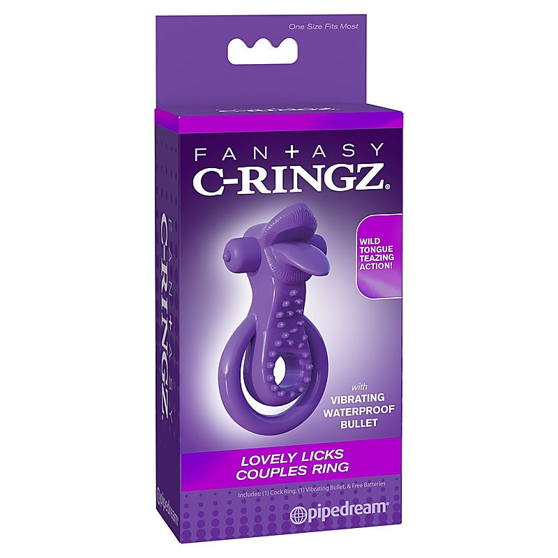Fantasy C-Ringz Lovely Licks Couples Ring By Pipedream - Vibrating Cock Rings