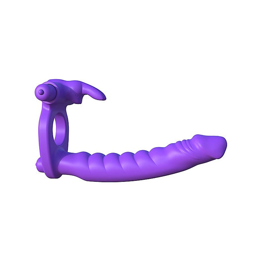 Fantasy C-Ringz Silicone Double Penetrator Rabbit Cock Ring - Vibrating Cock Rings