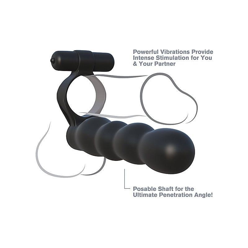 Posable Partner Double Penetrator by Pipedream Products - Cock Rings