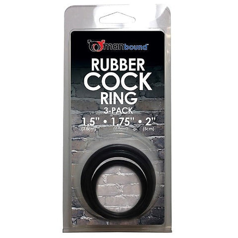 Manbound Cock Rings 3 Pack Rubber By Sportsheets - Cock Rings