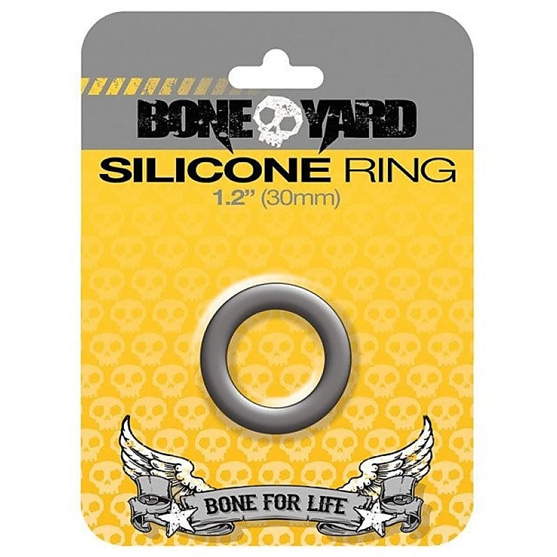 Boneyard Silicone Cock Ring Grey 35MM by C1R Releasing - Cock Rings