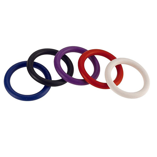 Rainbow Nitrile Cock Ring 5 Pack - Cock Rings