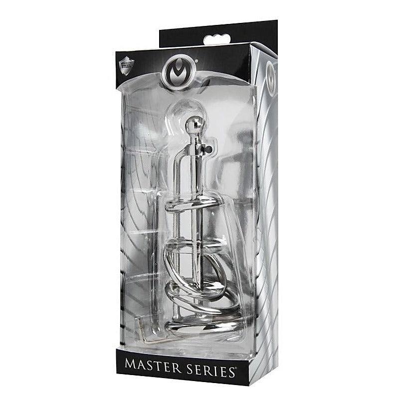 Gates Of Hell Stainless Steel Adjustable Cum Through Sound - Cock Rings