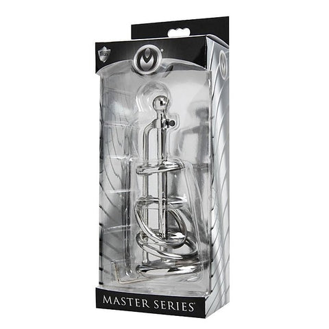 Gates Of Hell Stainless Steel Adjustable Cum Through Sound - Cock Rings