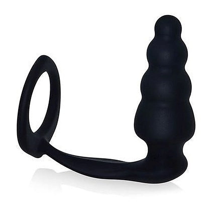 Combo Master Cockring Plug by Lovetoy - Stretchy Cock Rings