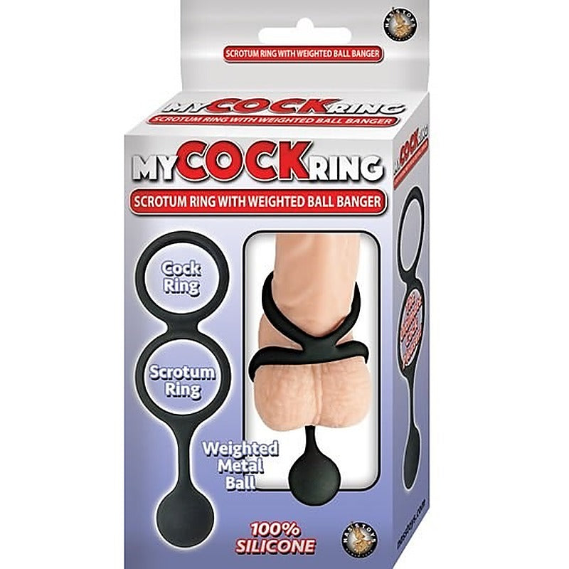 Scrotum Cock Ring with Weight Ball Banger by Nasstoys - Cock Rings