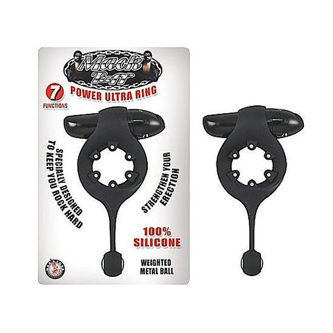 Mack Tuff Power Ultra Cock Ring Black by Nasstoys - Cock Rings