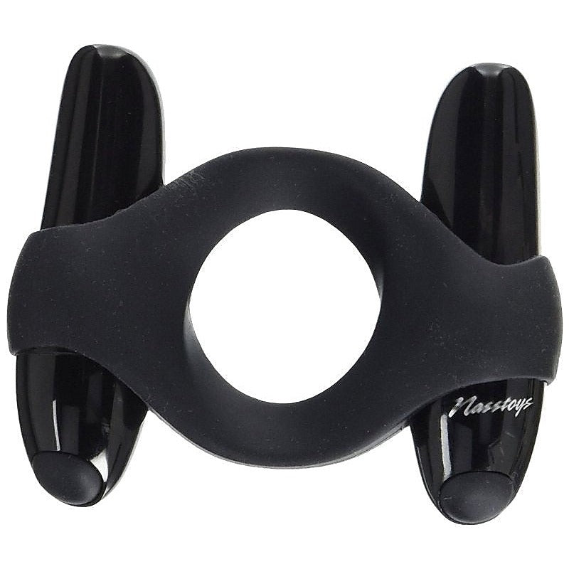 Mack Tuff Dual Power Ring Black by Nasstoys - Cock Rings
