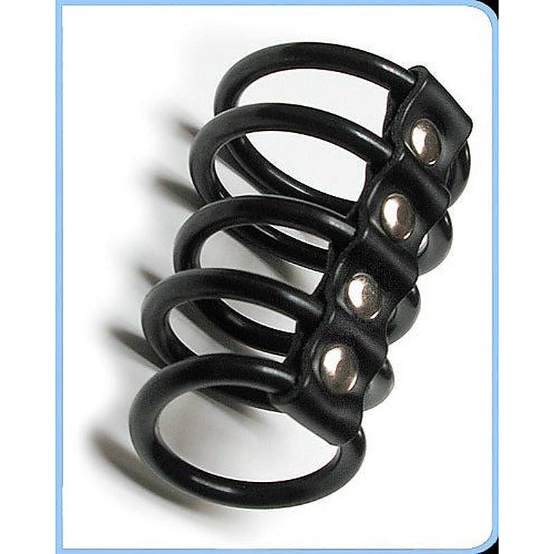 5 Gates of Hell Rubber by The Stockroom - Cock Rings
