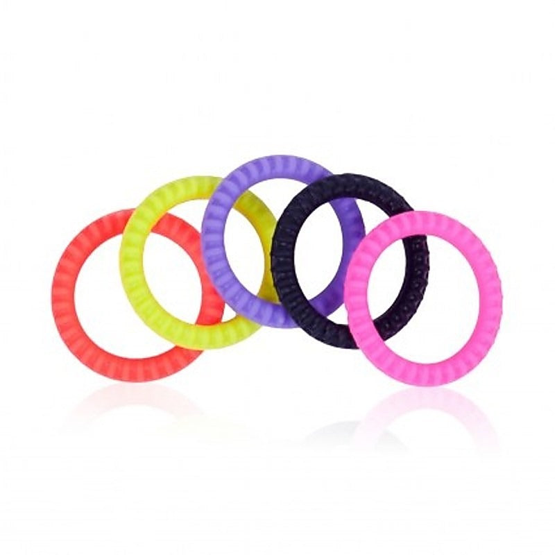 Erection Commander Stretchy Cock Ring 5 Pack - Cock Rings
