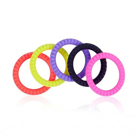 Erection Commander Stretchy Cock Ring 5 Pack - Cock Rings