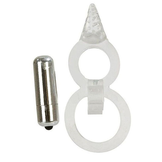 Basic Essentials Vibrating Dual Support Enhancer Cock Ring - Cock Rings