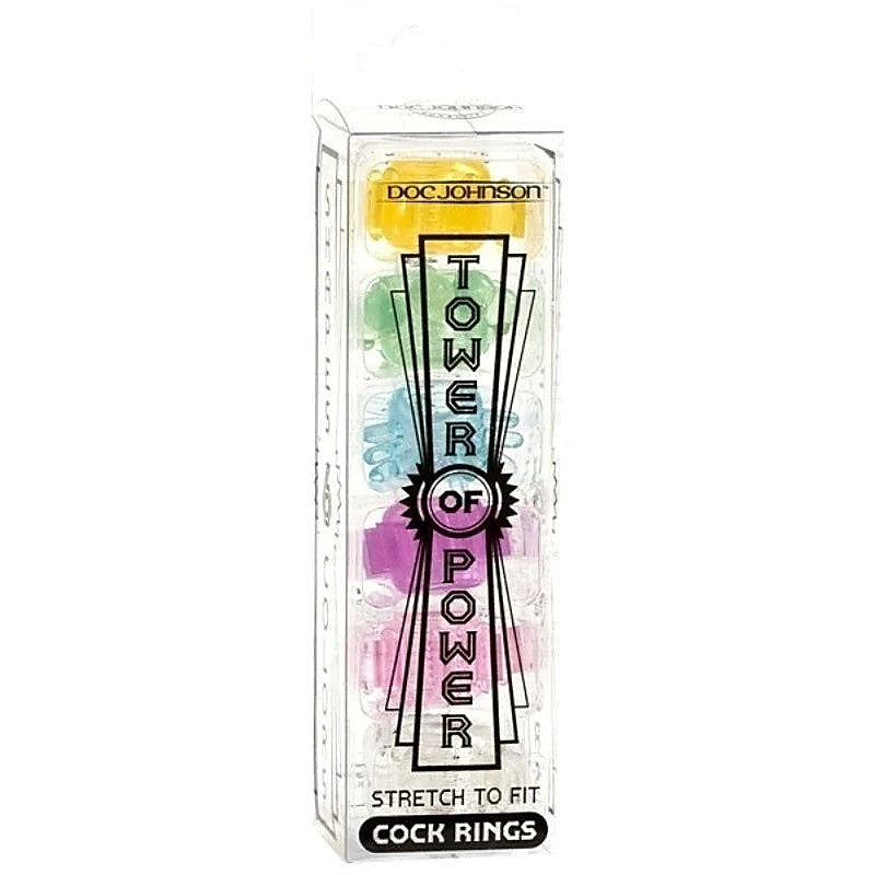 Tower Of Power Cock Rings by Doc Johnson - Stretchy Cock Rings