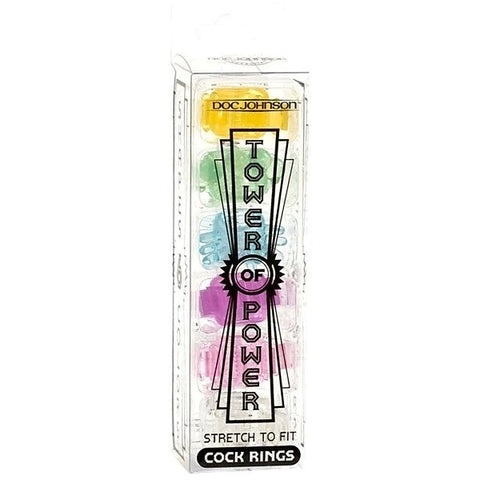 Tower Of Power Cock Rings by Doc Johnson - Stretchy Cock Rings