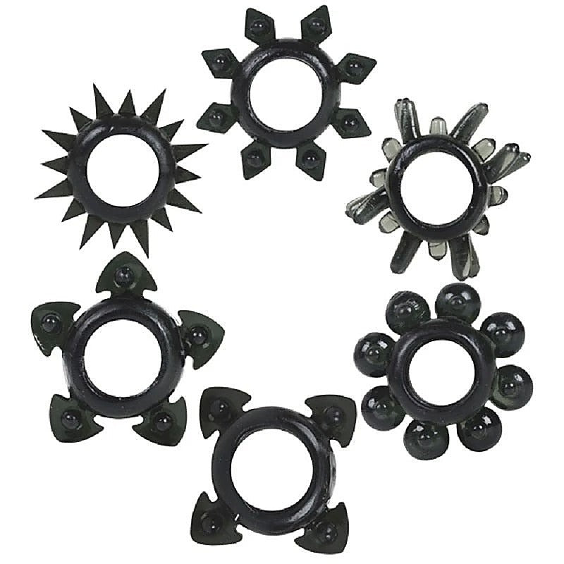 Tower Of Power Cock Rings by Doc Johnson - Stretchy Cock Rings