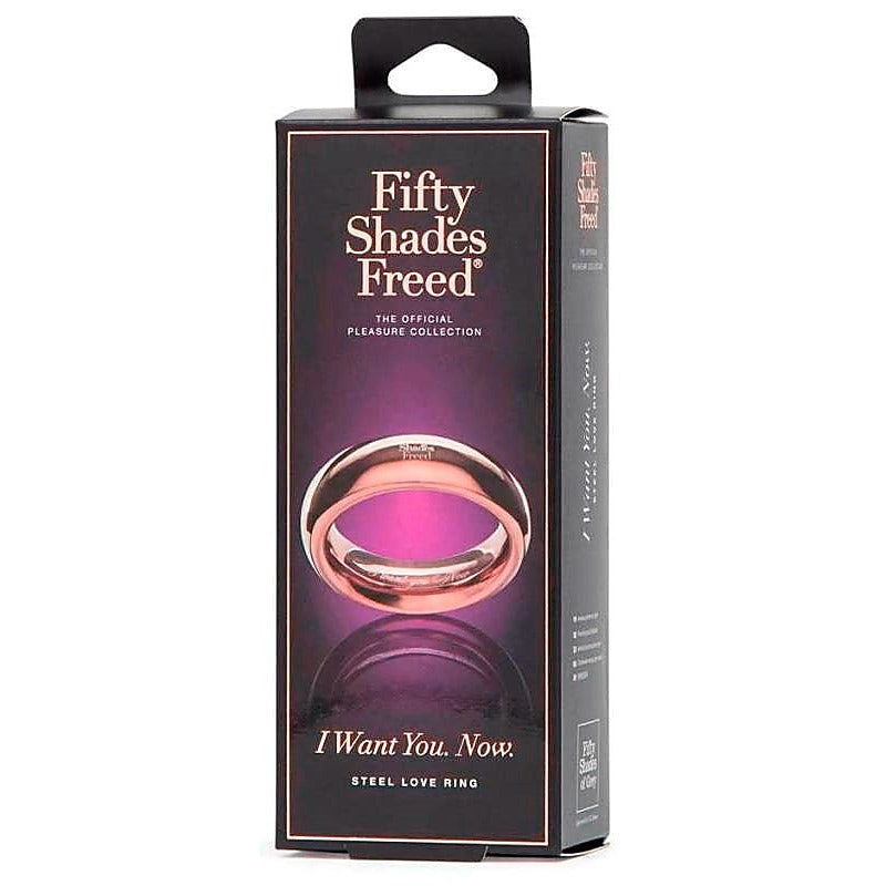 Fifty Shades Freed I Want You Now Steel Cock Ring - Steel Cock Rings