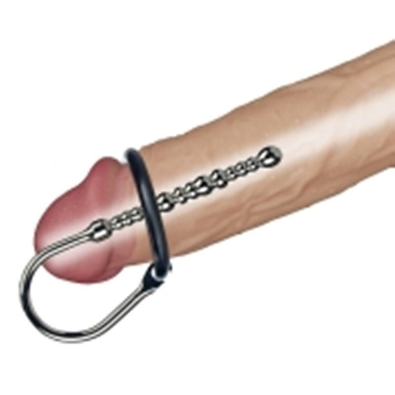 Emperor Metal Stainless Steel Penis Plug With Glans Ring - Penis Plugs