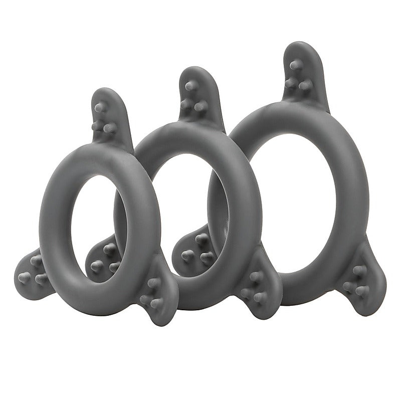 Pro Series Silicone Cock Ring Set By California Exotics - Stretchy Cock Rings