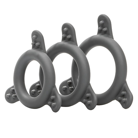 Pro Series Silicone Cock Ring Set By California Exotics - Stretchy Cock Rings
