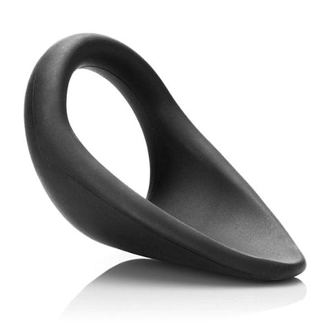 Beginner C-Sling Black Stretchy Cock Ring By Tantus - Stretchy Cock Rings